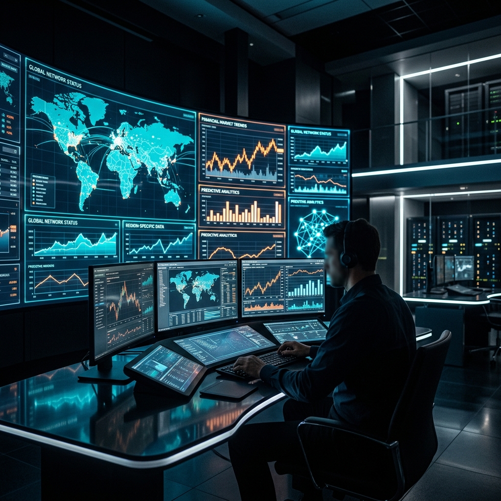 Cybernetic Command Center Mockup